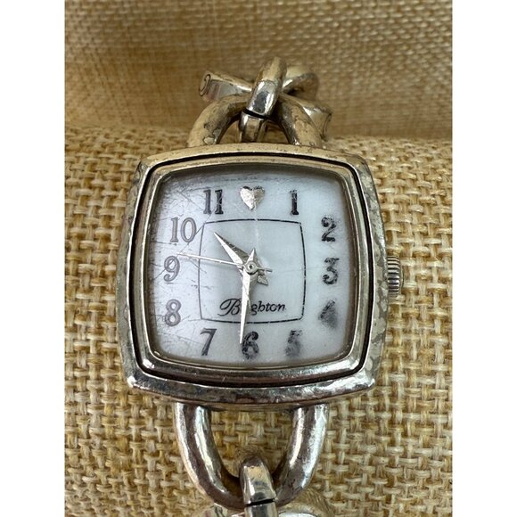Brighton Toggle Watch - Craft Repair Parts - Face Scratched,  Chain Is Good - Picture 1 of 11